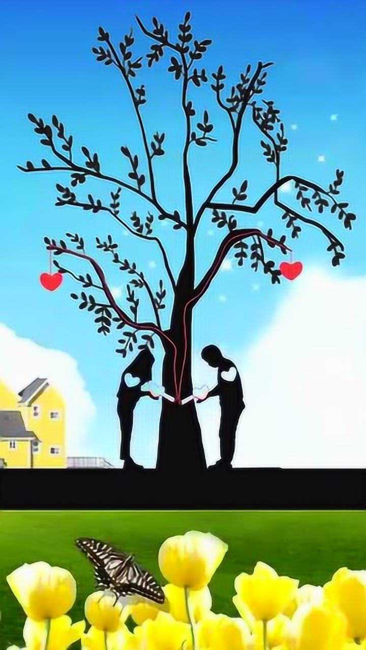 真心相爱的两个人一起浇灌爱情的树苗才能收获真心的果实