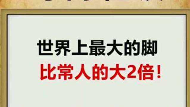 世界上最大的脚,比常人的大2倍,你的脚有这么大吗?