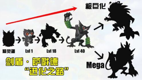 神奇宝贝:萨戮德的"进化之路",mega形态浑身变白毛超有气势