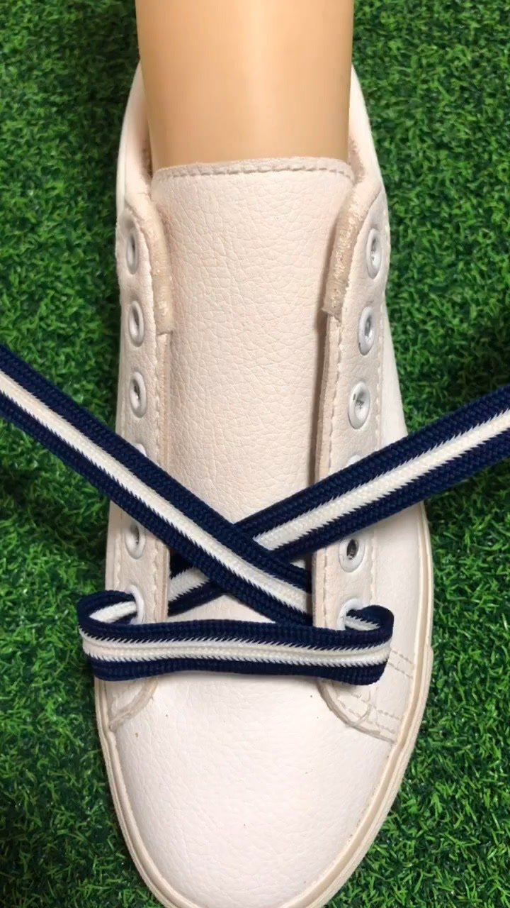 一字型鞋带系法教程,简单好看魅力十足