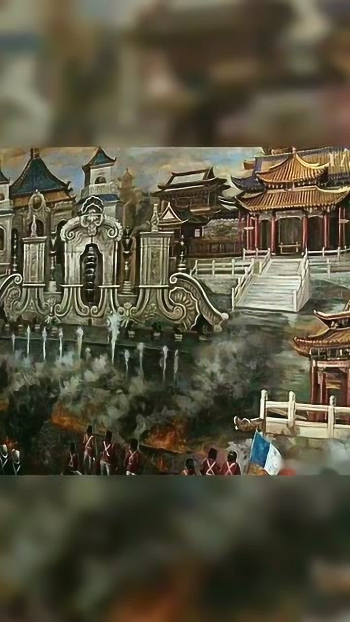这副圆明园油画是英国人画的画出了圆明园被毁之前的样子