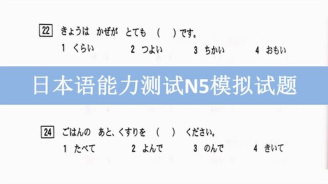 日语学习:日本语能力测试N5模拟题,书后297页配套