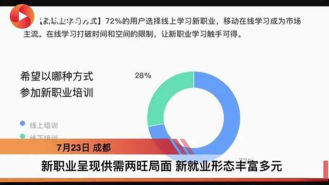 首份新职业在线学习平台发展报告:新职业呈现供需两旺局面 新就业形态丰富多元