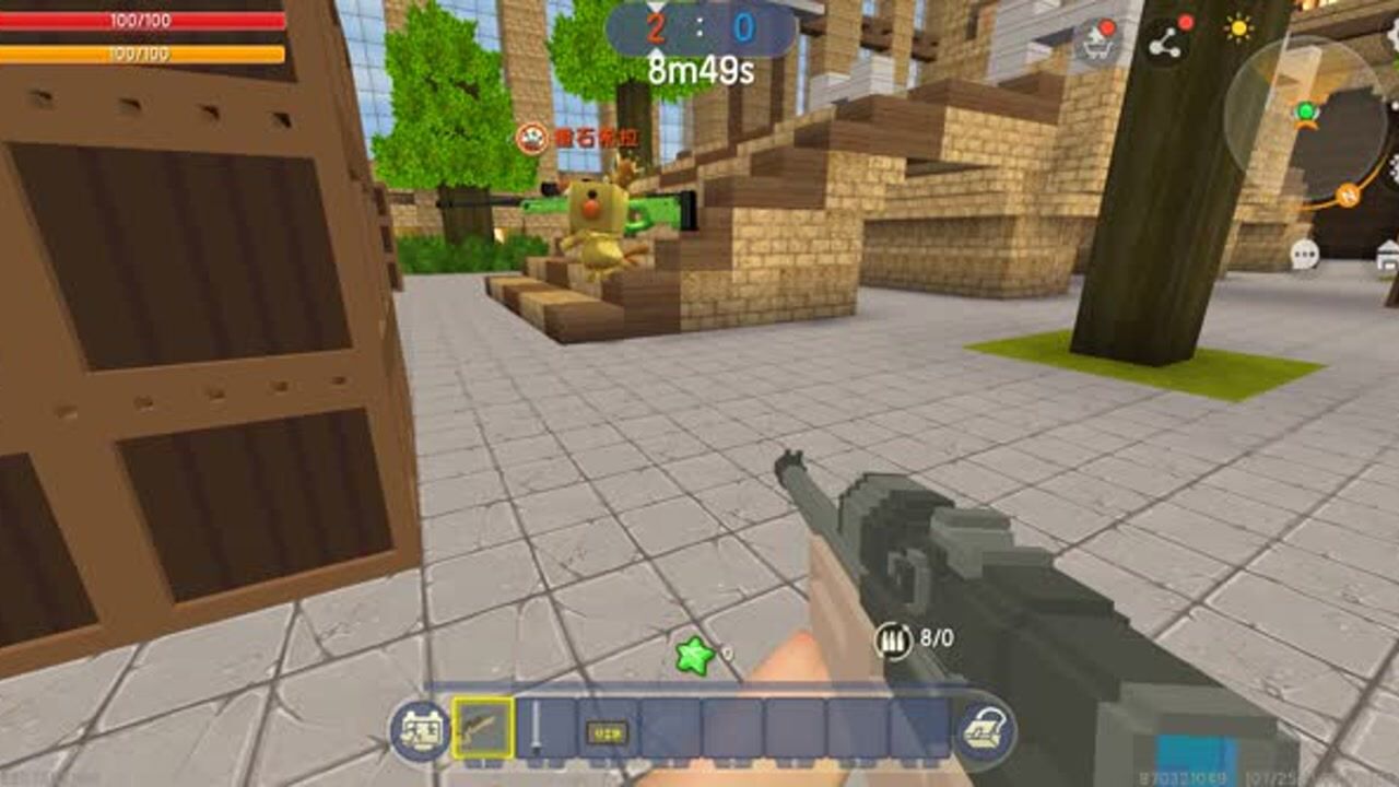 24迷你世界:半仙都过去的跑酷地图更新啦,新增萌眼星跑道,谁敢来挑战