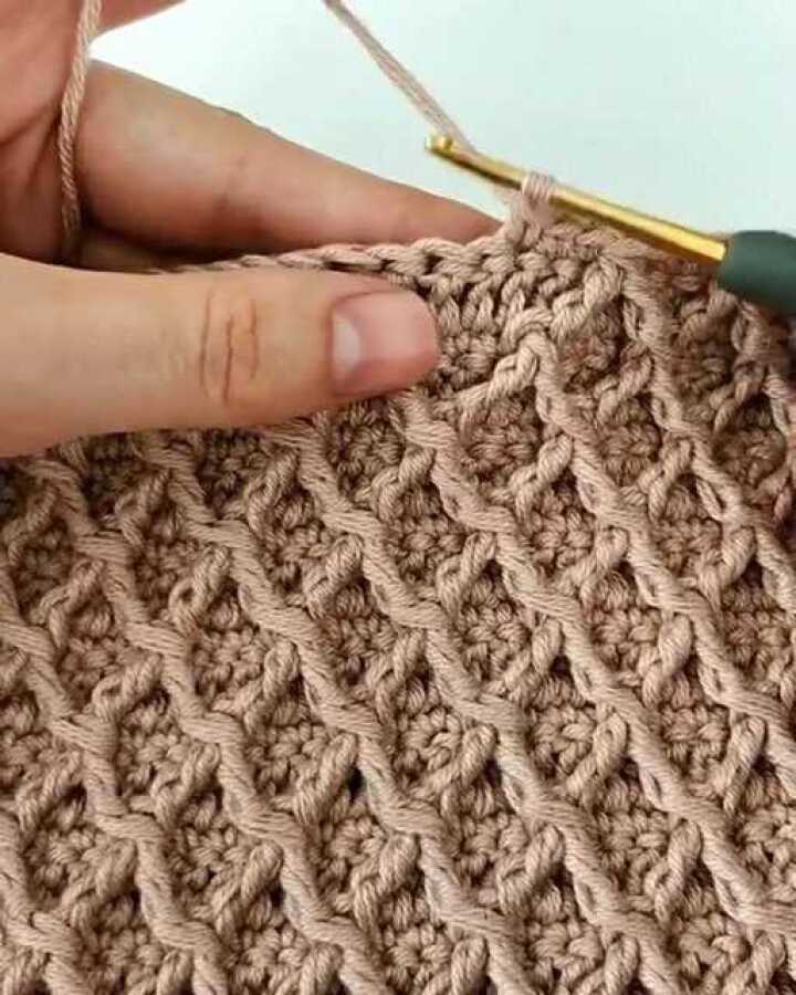 钩针基础针法华夫格花样