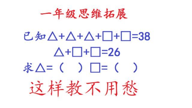 一年级数学思维拓展题,这样教孩子图形题,以后也不用发愁了