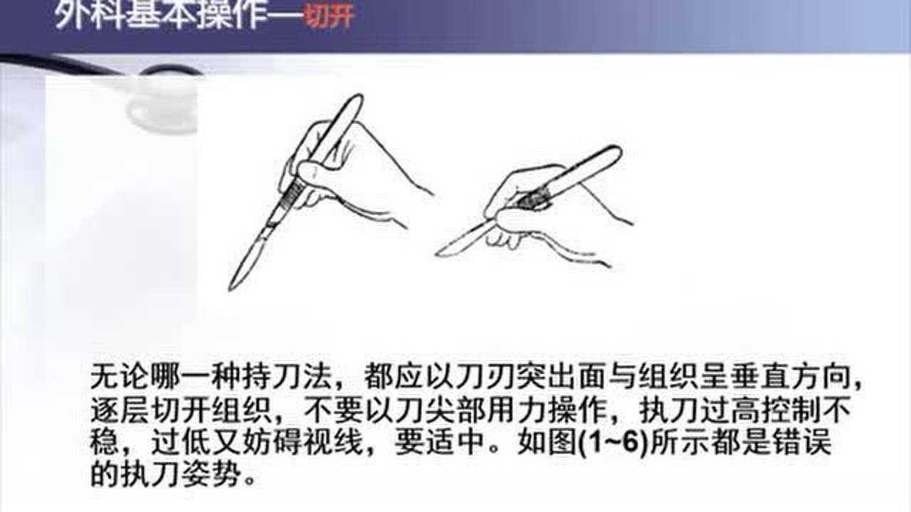 外科基本操作,切开缝合一般伤口处理_腾讯视频