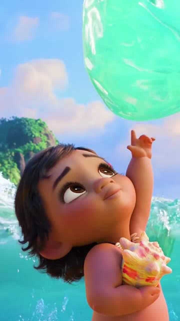 莫阿娜好可爱呀,肉嘟嘟的,还有小肚肚