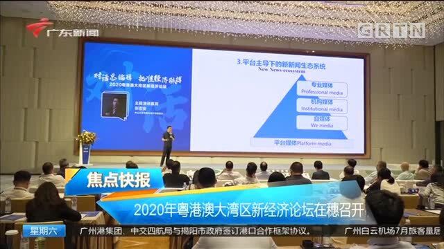 2020年粤港澳大湾区新经济论坛在穗召开