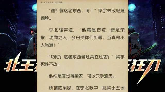 小说《北王狂刀》宁北苏清荷全文免费阅读