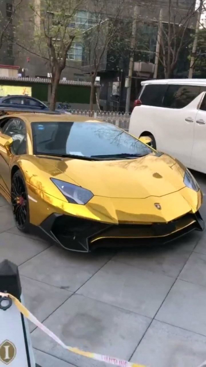 黄金版兰博基尼750sv特别快网友排气管子亮了