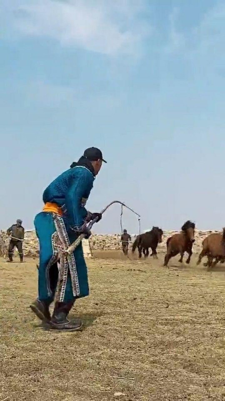看看现实中套马的汉子是什么样的果然很威武呀