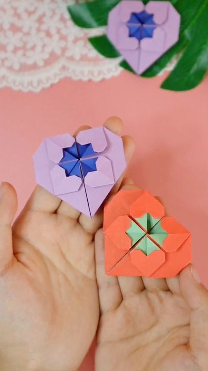 升级版爱心折纸,满满少女心