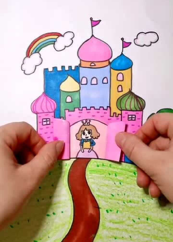 有趣的简笔画,公主的城堡