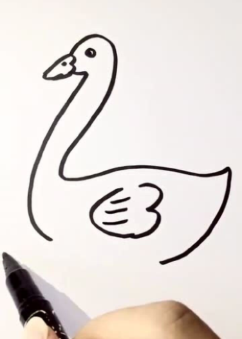 一看就会的简笔画用数字画小鸭子你能找到哪几个数字