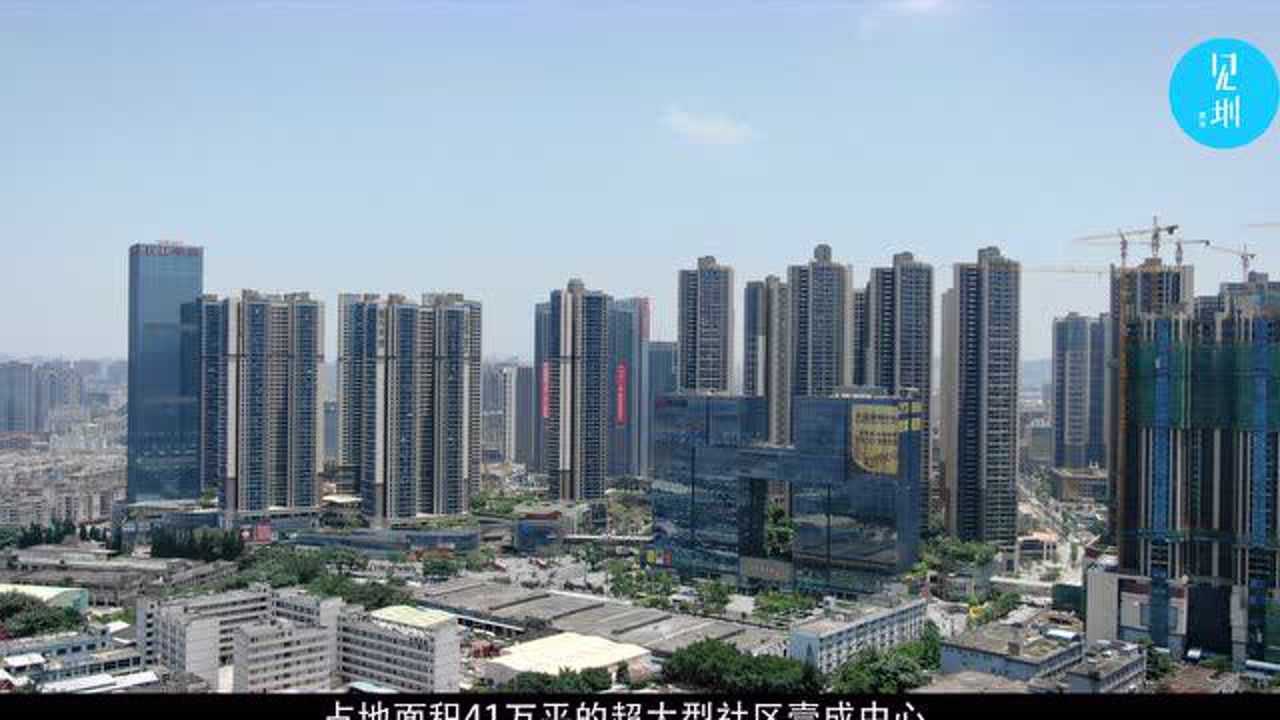 航拍讲解龙华新老城的桥梁华润上塘旧改