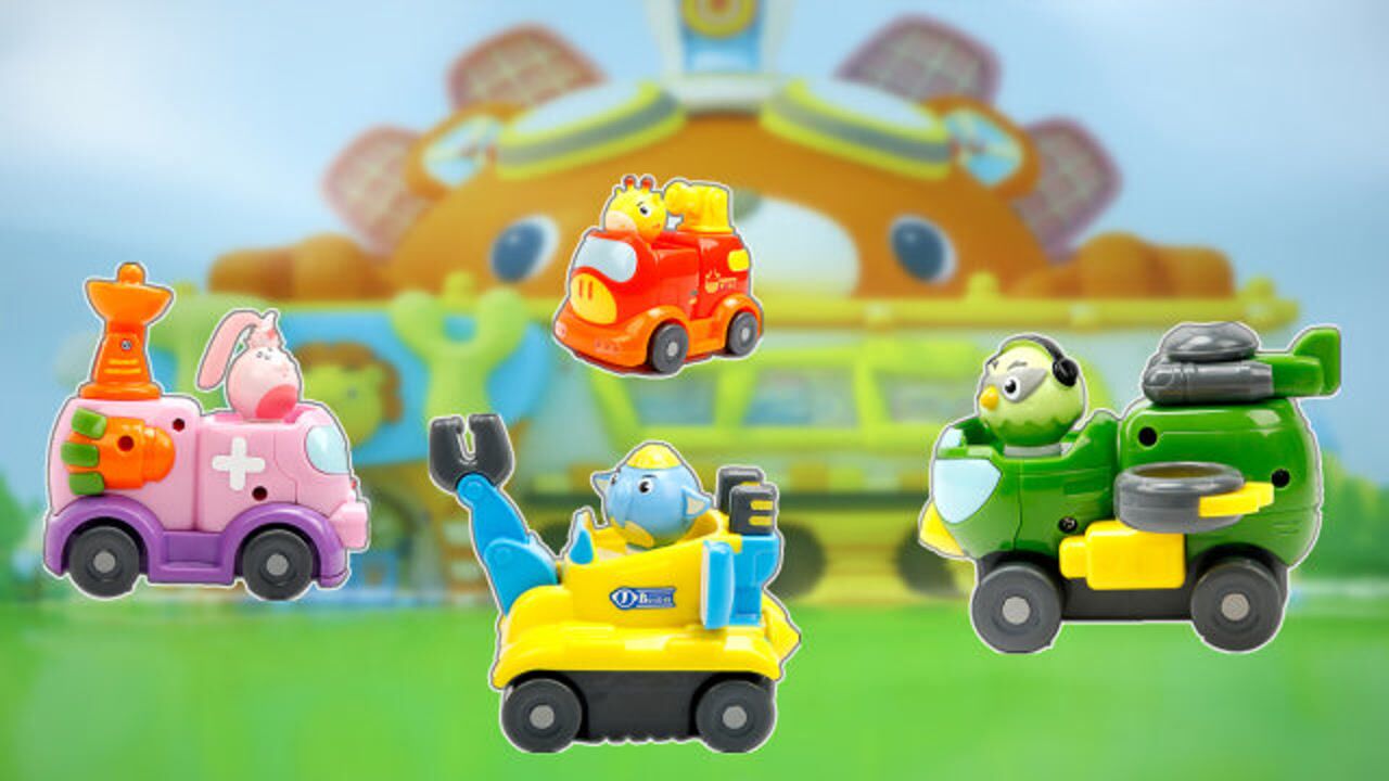 救援宝贝声光系列玩具回力工程车