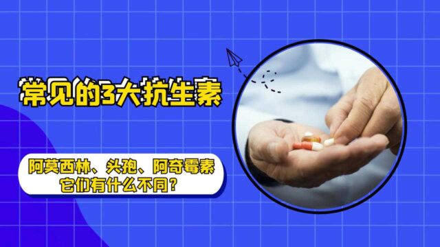 常见的3大抗生素:阿莫西林、头孢、阿奇霉素,它们有什么不同?