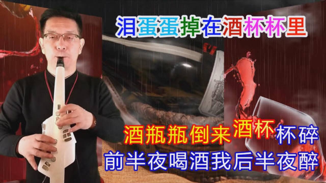 电吹管演奏马美如演唱的泪蛋蛋掉在酒杯杯里