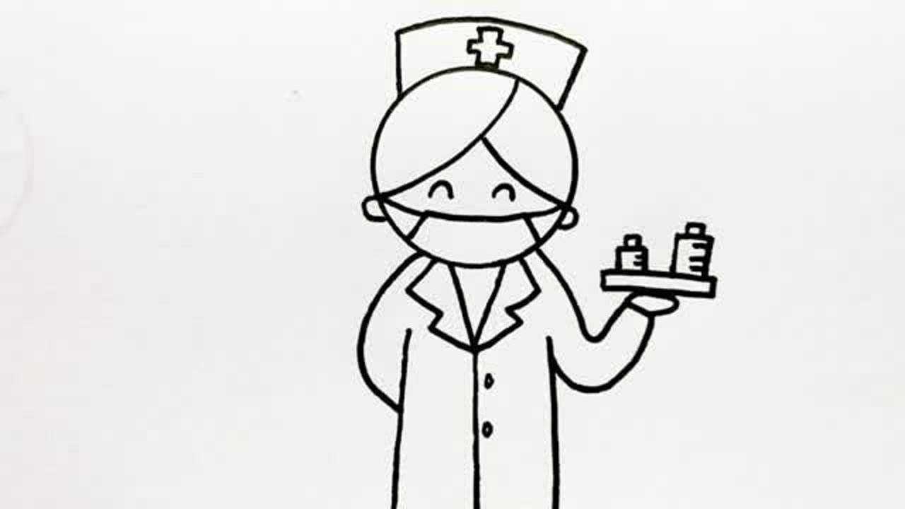 白衣天使简笔画