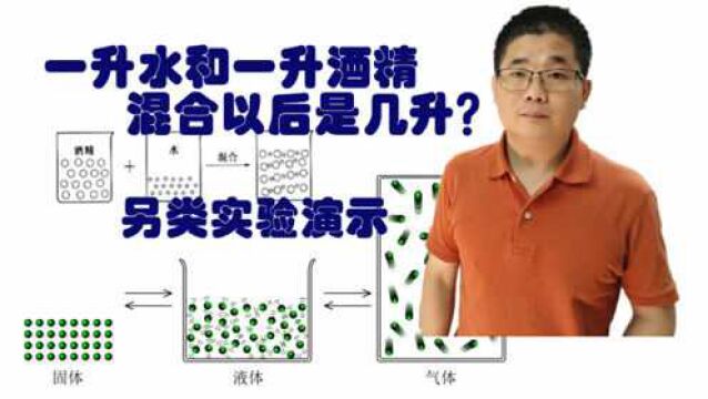 一升水和一升酒精混合以后是几升啊?另类实验演示分子间空隙