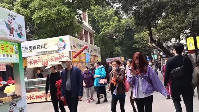 广东广州最繁华的步行街北京路人山人海,在广州或旅游必去的地方