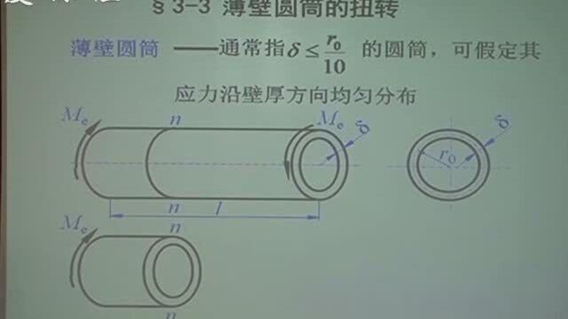 3.3 薄壁圆筒的扭转