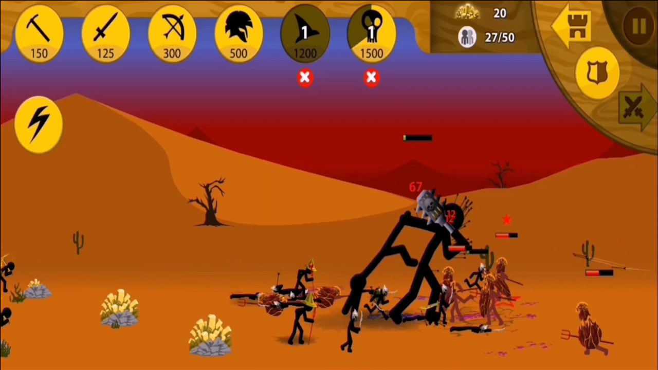 老蘑菇解说1个巨人出来被打成了刺猬火柴人战争遗产