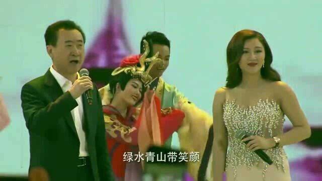 王健林现场演唱《夫妻双双把家还》,这歌声莫名好听,跨界之王了