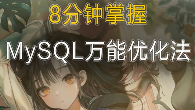 面试  8分钟学会MySQL万能优化法