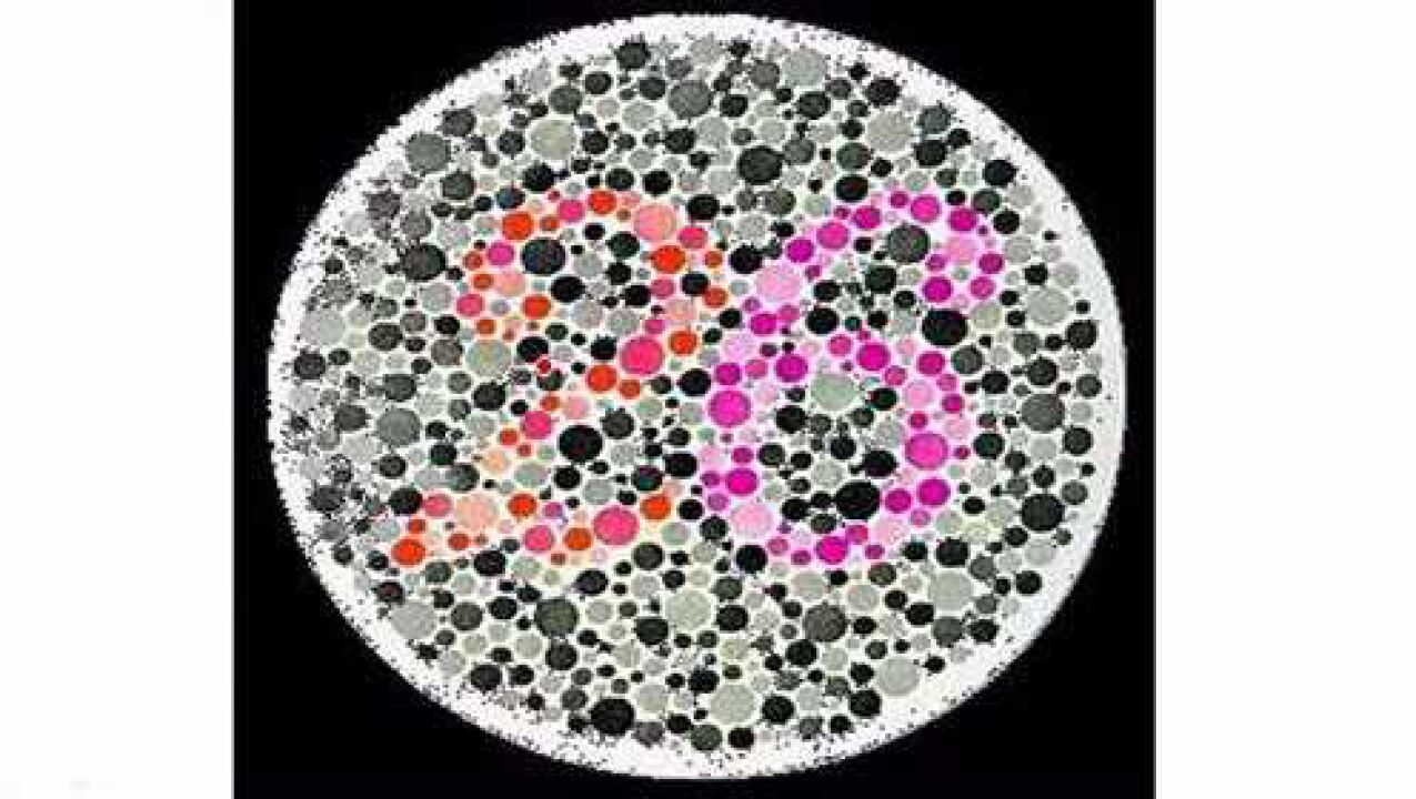 一组色盲,色弱测试图,全部答对才算视力正常.你对几张