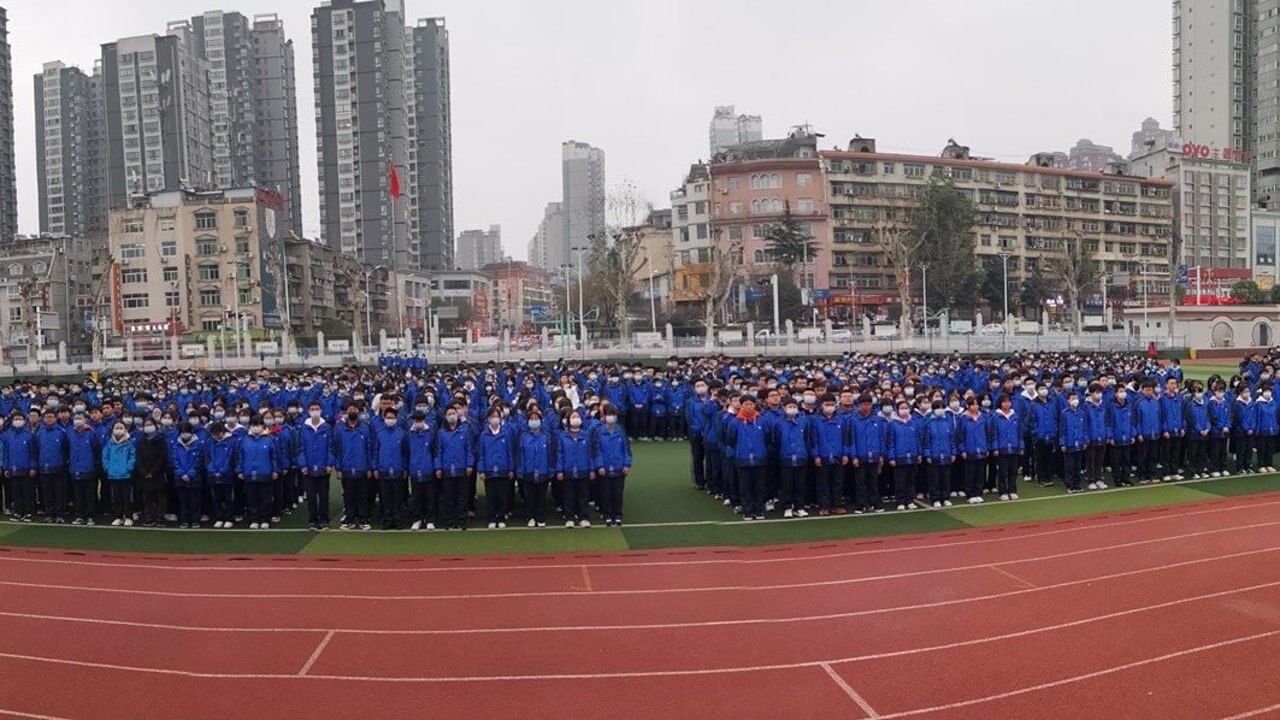 汉滨初中2021春季开学第一天的早晨