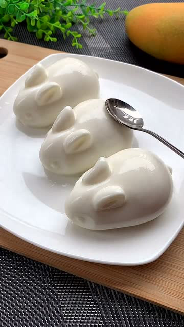 小白兔牛奶布丁,孩子可喜欢了,不听话就打屁屁