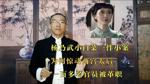 杨乃武小白菜一件小案，为何惊动两宫太后，一百多名官员被革职