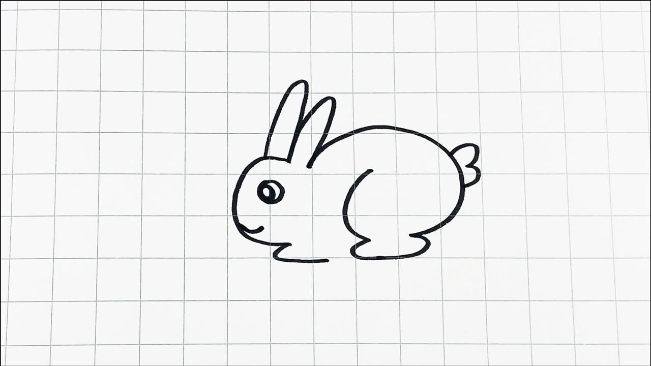 用5个3画小兔子,既简单又可爱,快来试试!