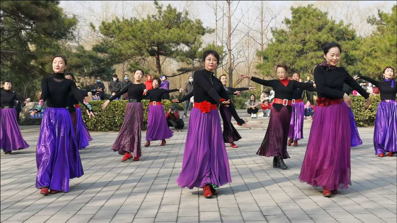北京玲珑广场舞《站着等你三千年》,场面壮观,跳得淋漓尽致,太棒啦