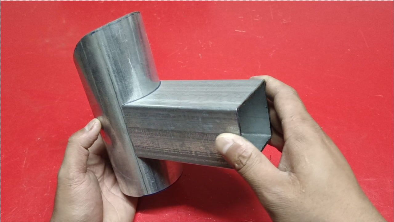 圆管如何对接方管,小伙教你一招简单的,网友:又学了一招