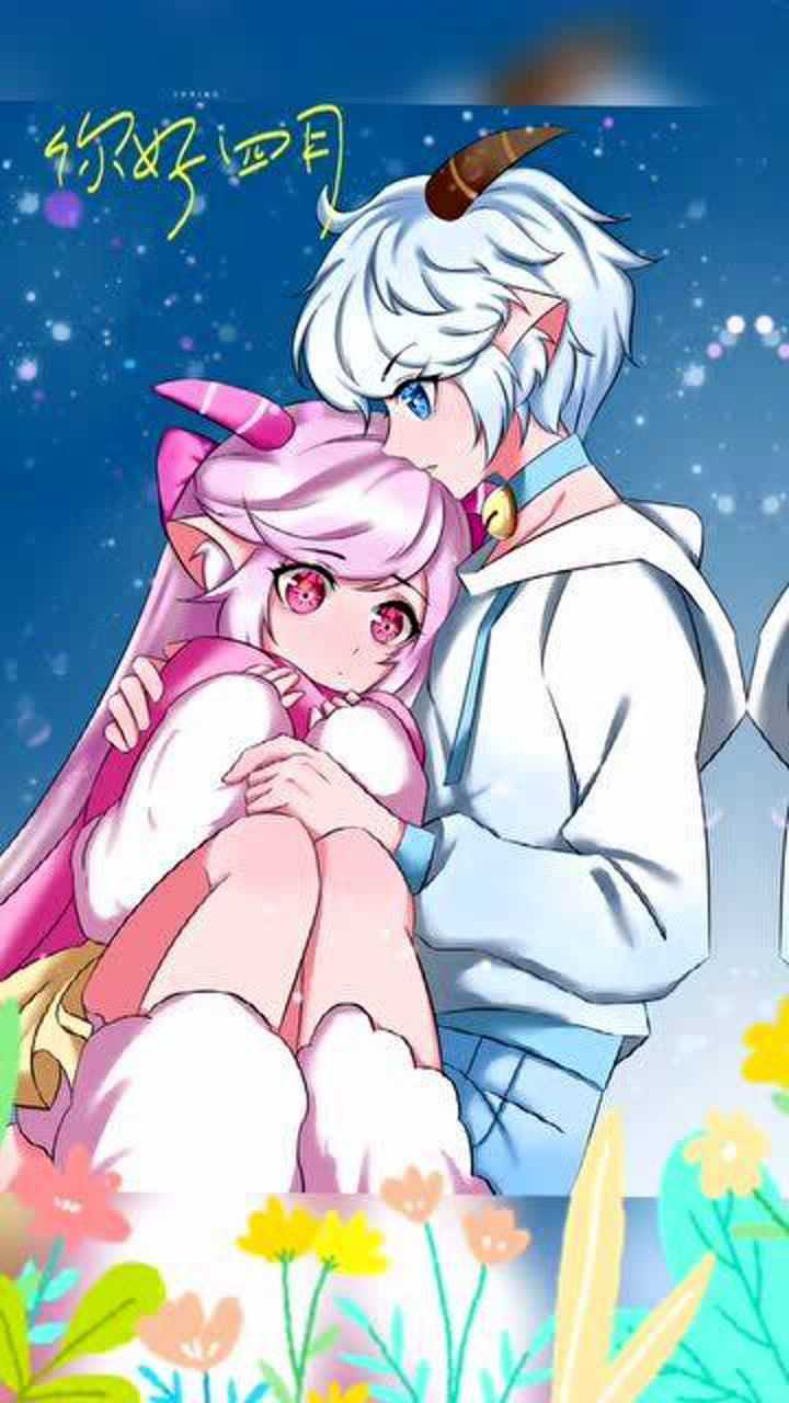 喜羊羊与美羊羊动漫二次元拟人画这一对真搭配