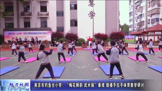 动态丨南京市钓鱼台小学:“梅花狮韵 武术操”秦淮 鼓楼手拉手体育教学研讨