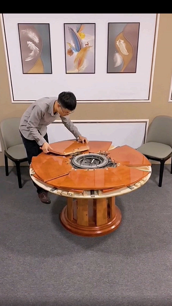 小户型多功能旋转餐桌安装