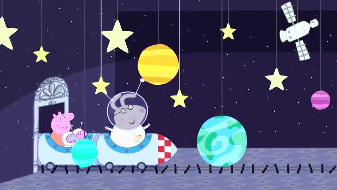 小猪佩奇:为证明太空存在,猪爸爸带着佩奇,来到了科技博物馆