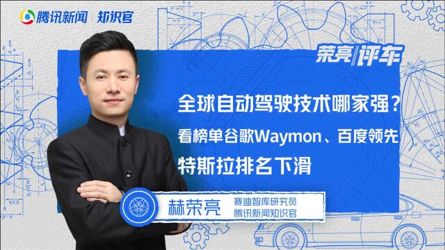 全球自动驾驶技术哪家强?看榜单谷歌waymo、百度领先,特斯拉排名垫底