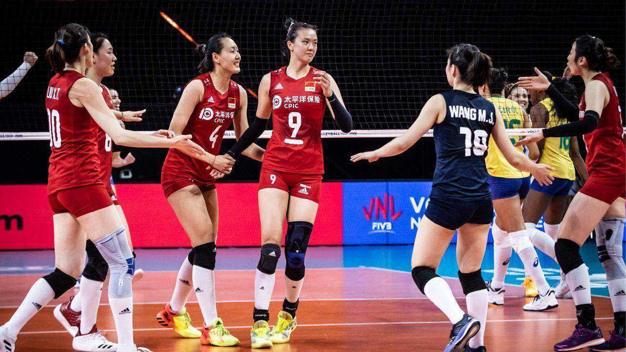 全场回放：2021世界女排联赛中国女排3-2巴西女排_高清
