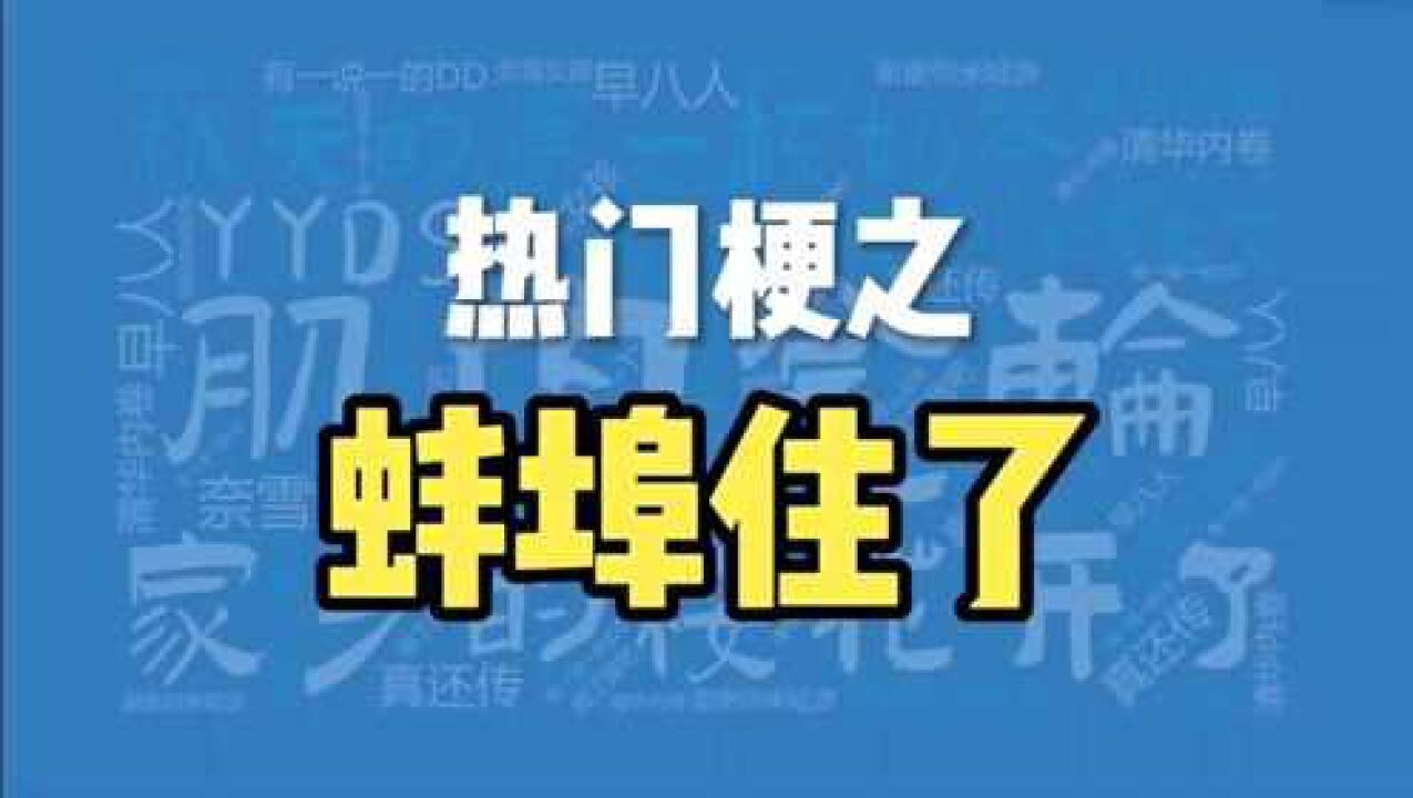 蚌埠住了是什么梗?