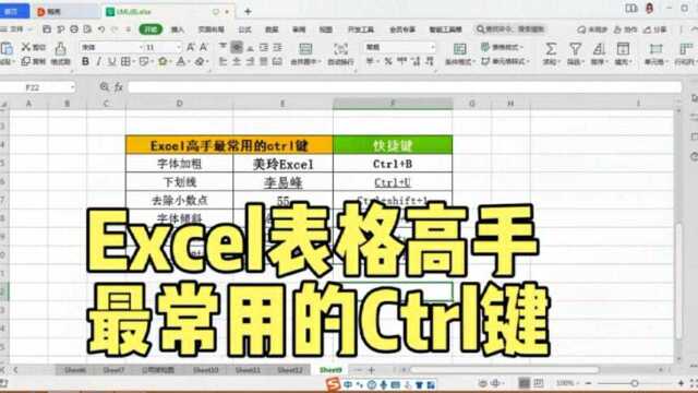 要想学好表格,就要知道Ctrl键,Excel表格高手最常用的Ctrl键