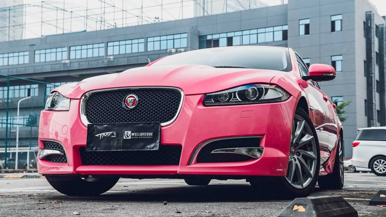 苏州无二汽车贴膜丨捷豹xf贴tmd淡粉