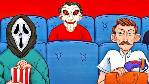脑力测试：电影院里有三个奇怪的人在看电影，谁是杀手