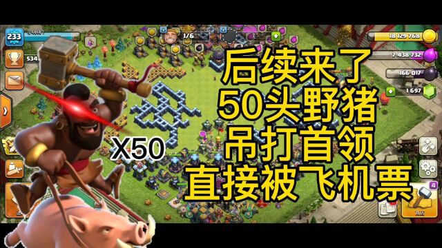 部落冲突:拿50头野猪欺负首领!