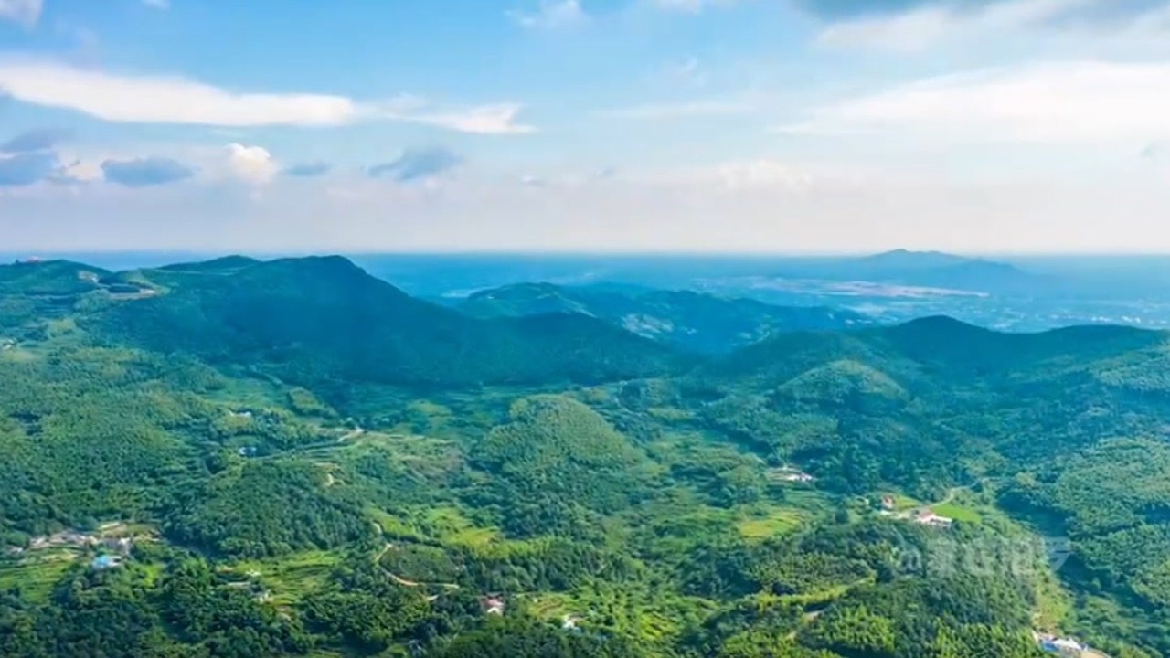美丽影珠山,影珠山航拍.