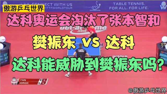 奥运中淘汰张本智和的,达科水平怎么样?能威胁到樊振东吗?